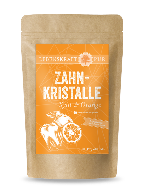 Lebenskraftpur Zahnkristalle Orange