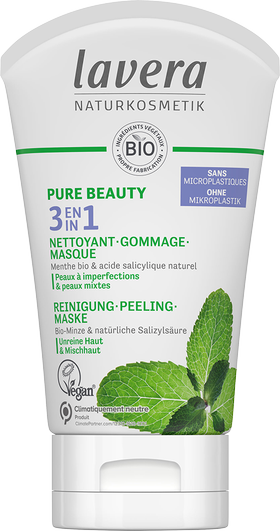 Lavera Pure Beauty 3in1 Reinigung Peeling Maske